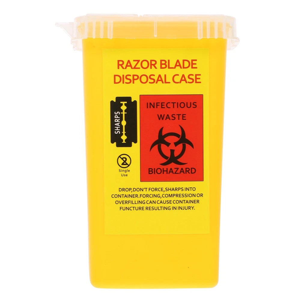 Razor Blade Disposal Container Black - Red - Yellow