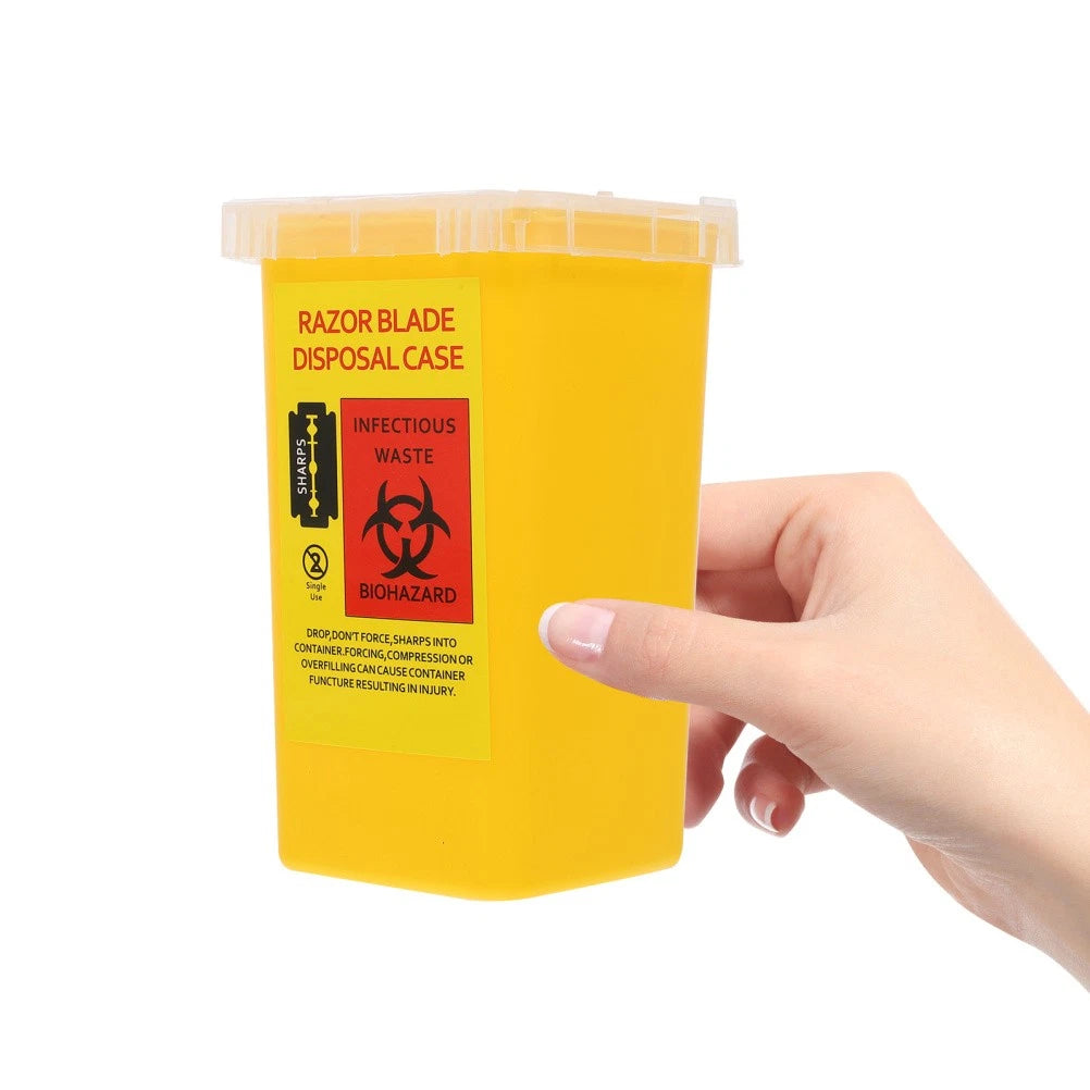 Razor Blade Disposal Container Black - Red - Yellow