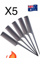 5pcs Tail Hair Comb Salon Brush Styling Hairdressing Rat