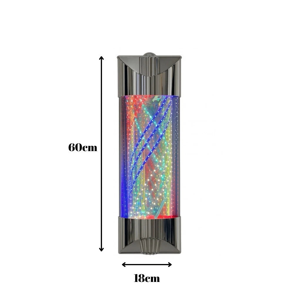 60cm Barber Pole Light Wall Mount Barber Shop Pole Rotating Light Waterproof AU