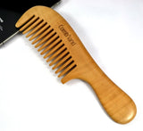 Peach Wood Anti static Styling Comb Healthy Wide Teeth