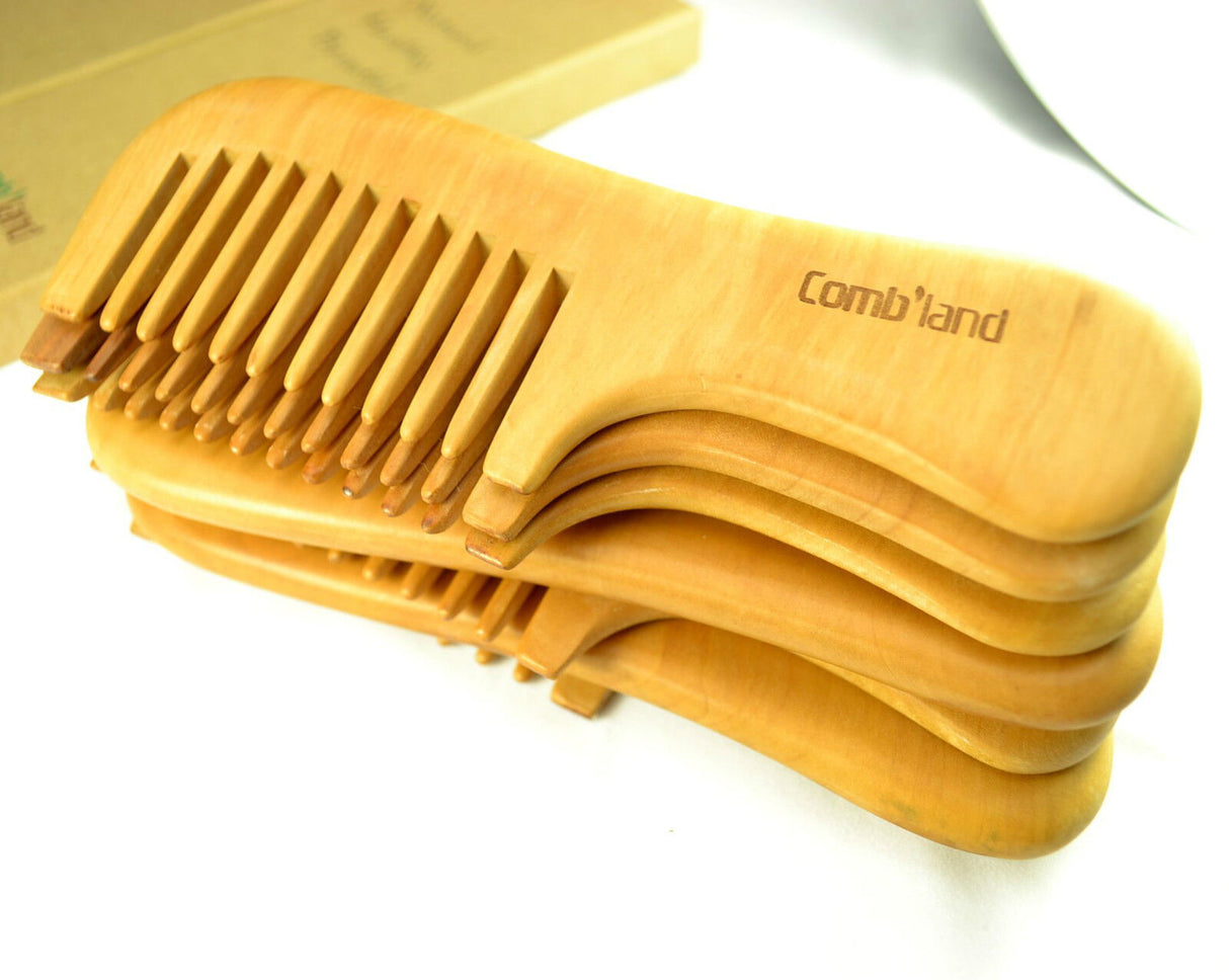 Peach Wood Anti static Styling Comb Healthy Wide Teeth