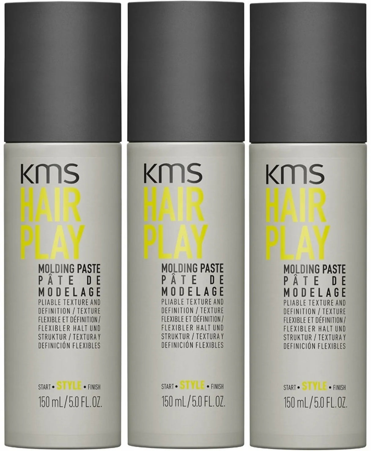 3x Kms Hairplay Dry Wax 150 Ml Hair Play