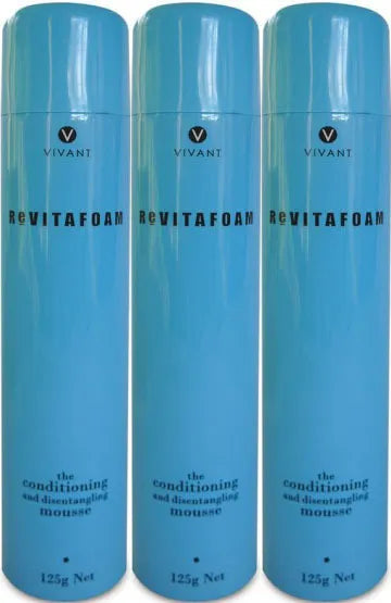 3x Vivant Revitafoam 125 Ml The Conditioning Mousse