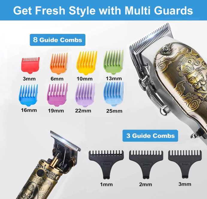 Rechargeable Cordless Gold Hair Clippers & Trimmer Hair Clippers For Men