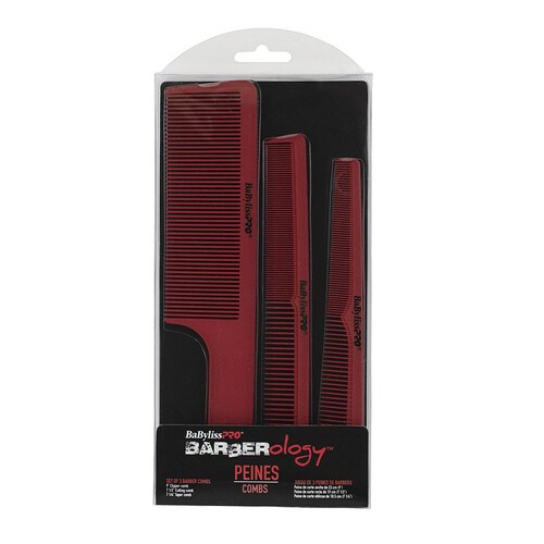 BaBylissPRO Barberology Barber Hair Cutting Comb Set 3pc