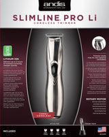 Andis Professional Slimline Pro Li T-Blade Trimmer (Silver)