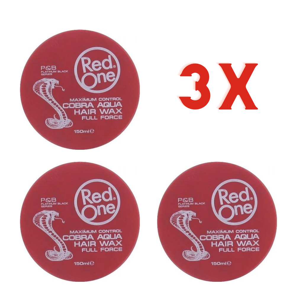 3x RedOne Hair Styling Wax Full Force COBRA 150ml
