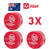 3x RedOne Hair Styling Wax full force Red 150ml