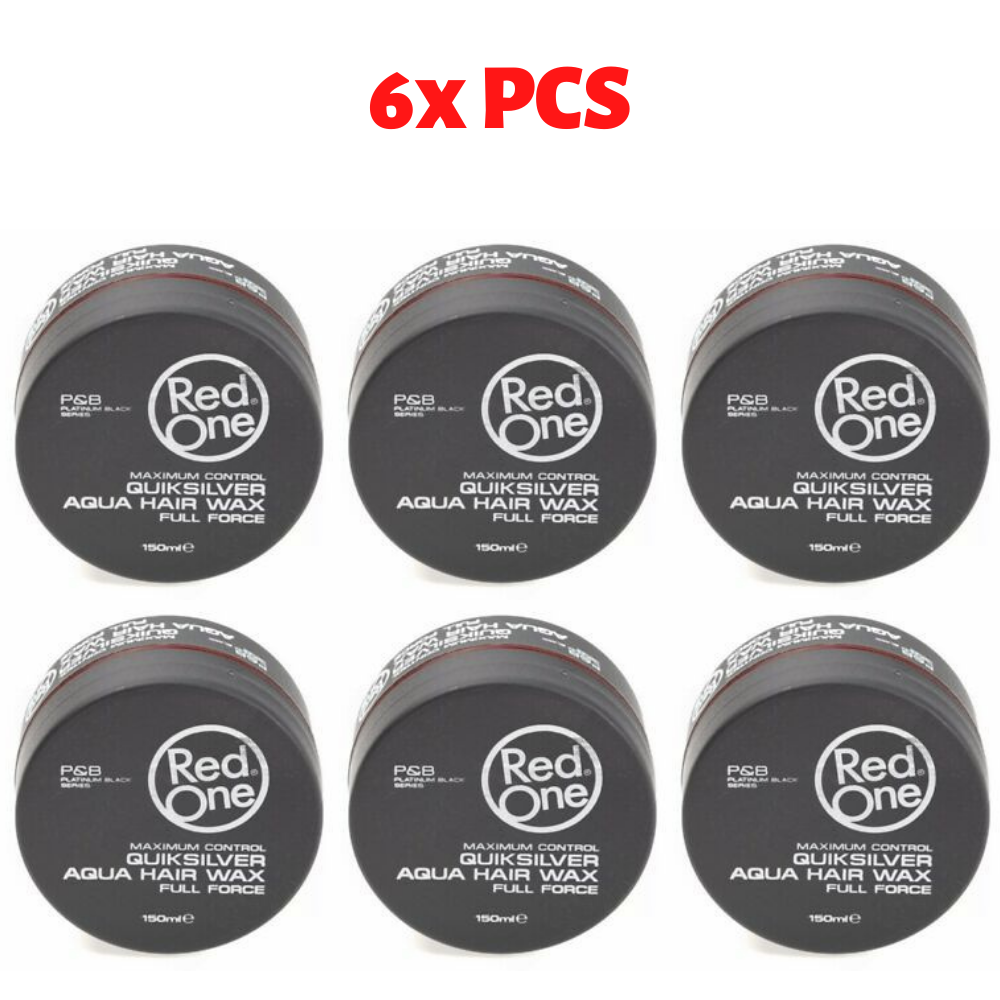 6x RedOne Silver Hairstyling Wax full force Red One 150ml