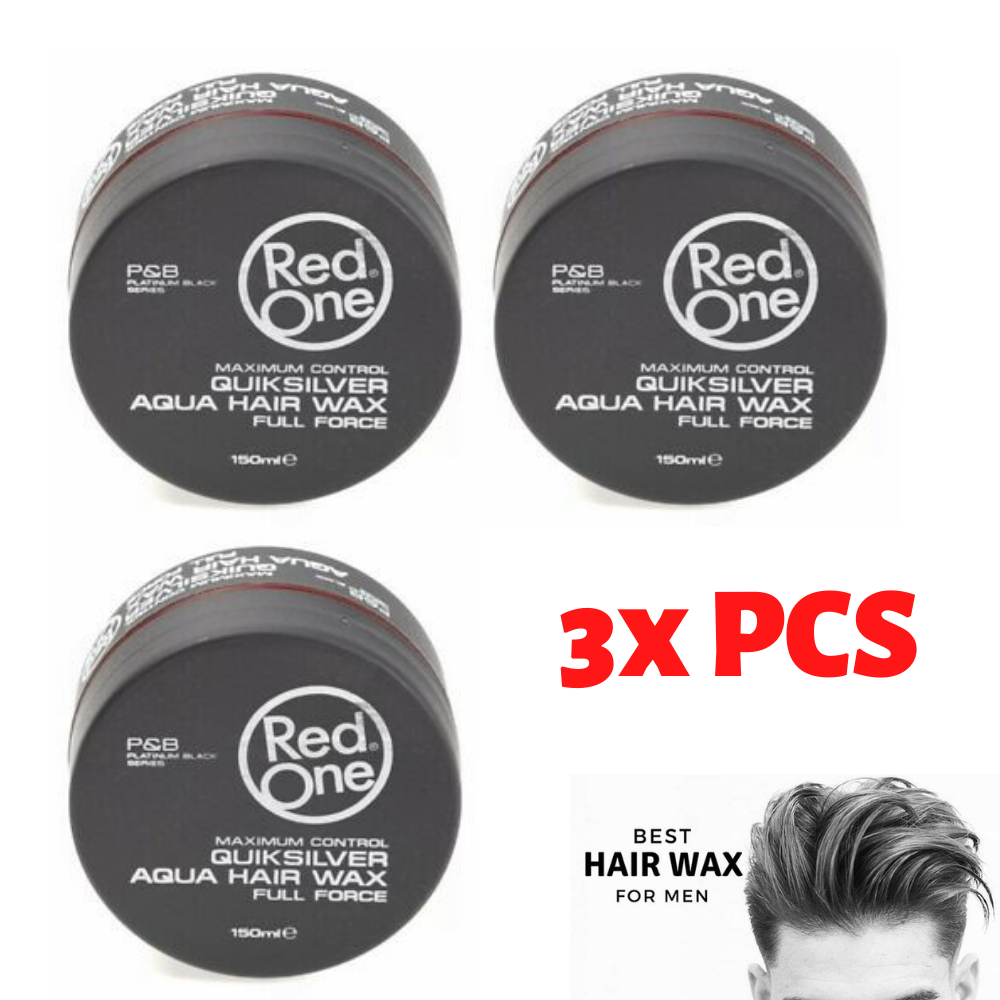 3x RedOne Quiksilver Hair Styling Wax full force 150ml