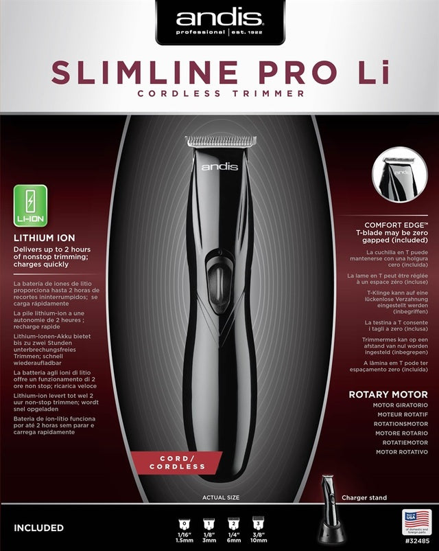 Andis Professional Slimline Pro Lithium Cordless Trimmer Black
