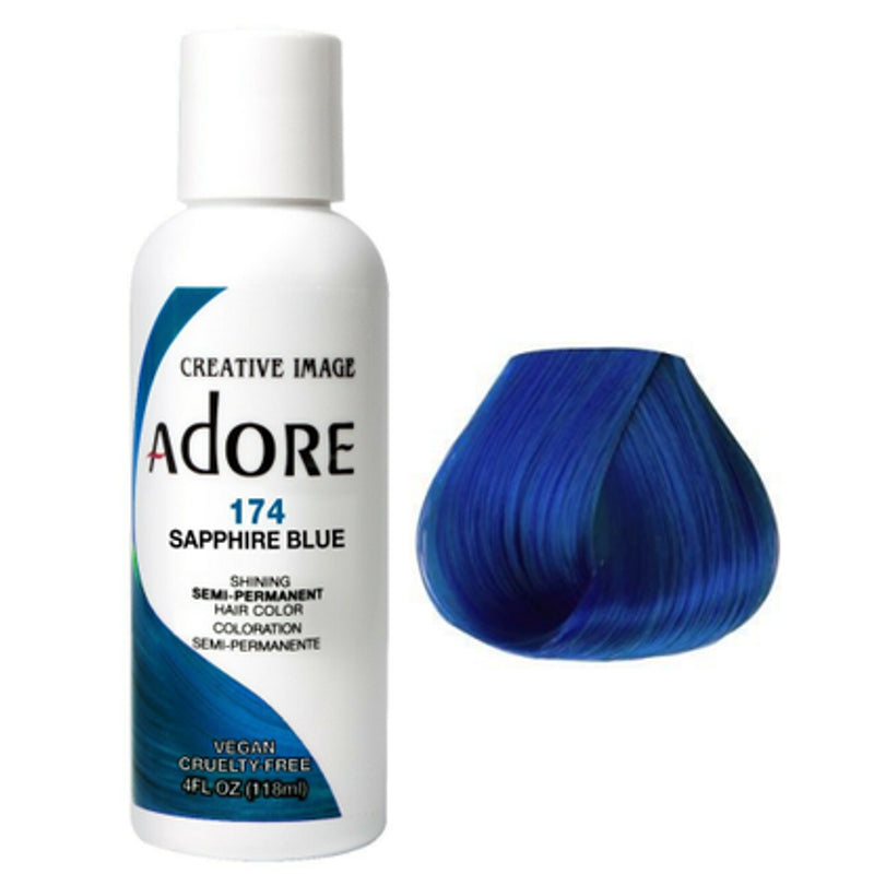 Adore Semi Permanent Hair Colour 174 Sapphire Blue 118ml