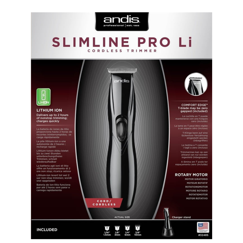 Best Hair Trimmer ANDIS Slimline Pro Li D8 Black Best T-Blade Trimmer