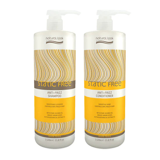 Natural Look Static Free Anti Frizz Shampoo & Conditioner 1000ml
