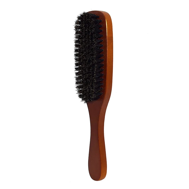 Beard Styling Brush With Long Handle (Brown)