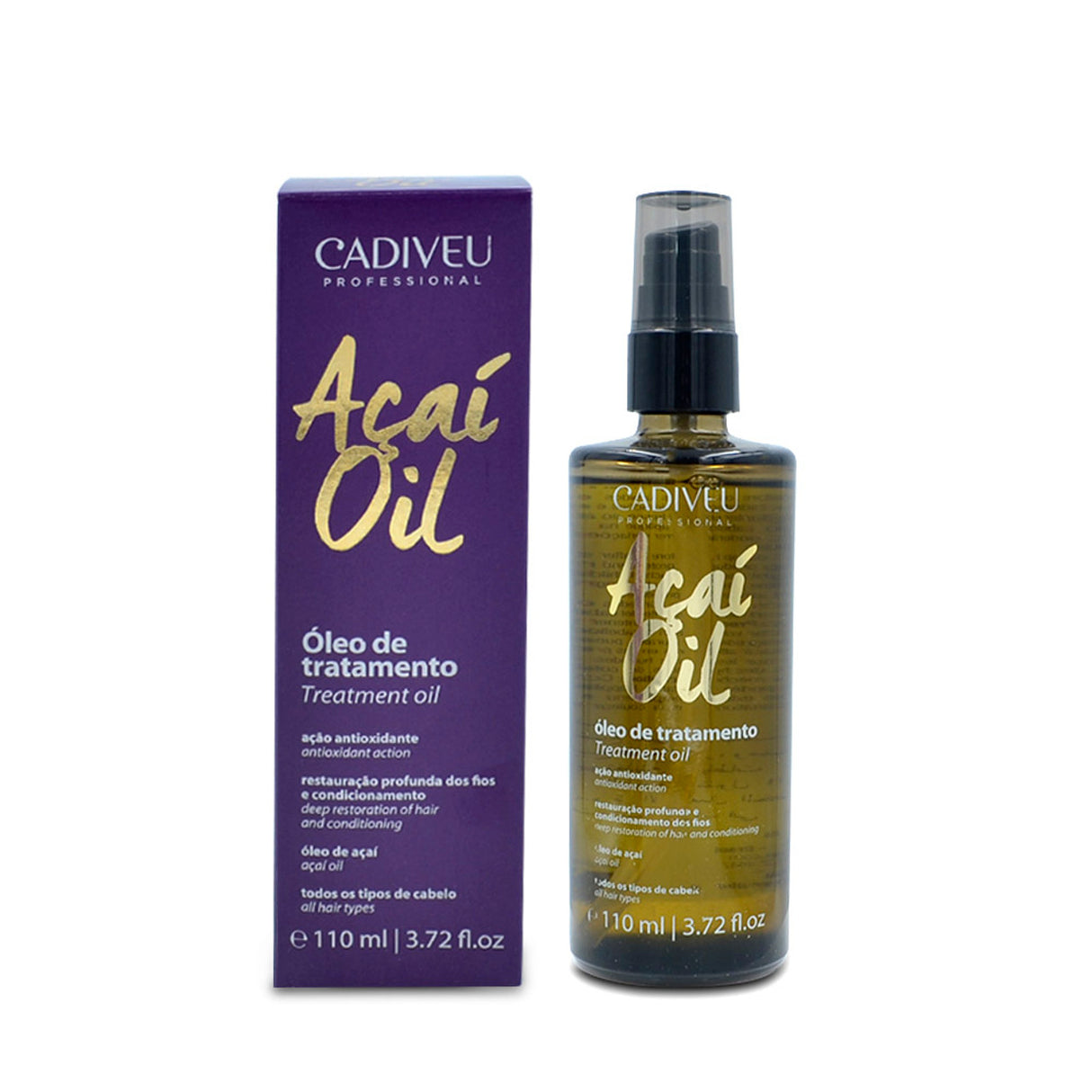 Cadiveu Acaí Oil Finishing Treatment Oil 110ml/3.72 Fl.Oz Hair Care Oil