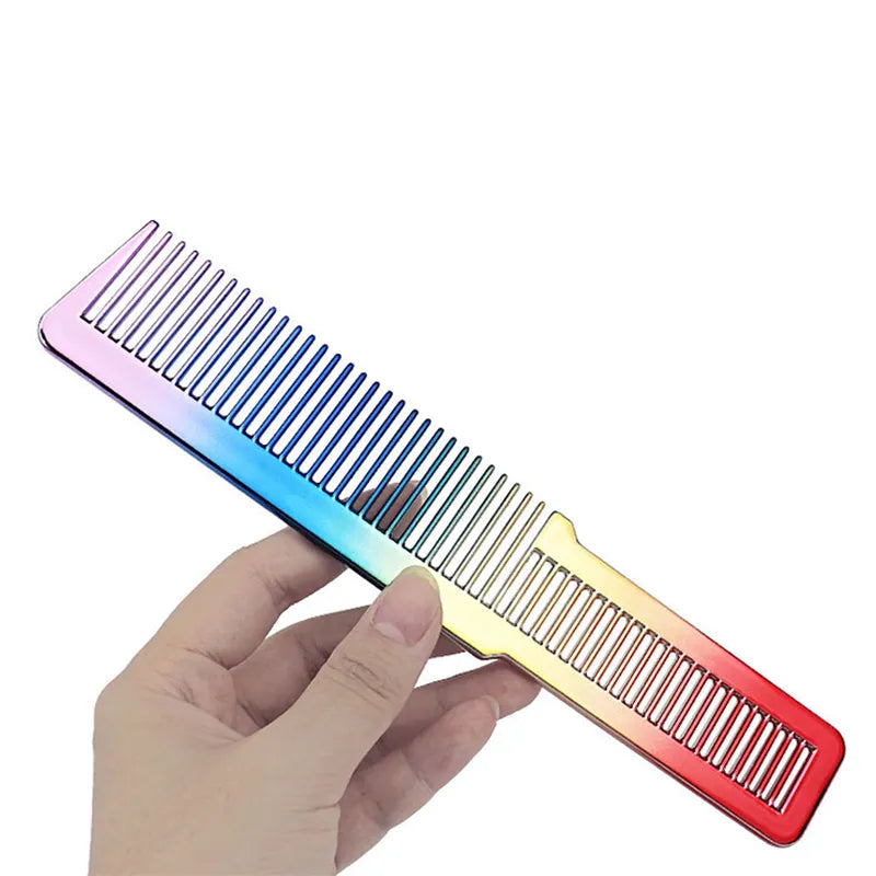 Clipper Cutting Styling Comb Rainbow Design Barber Tools