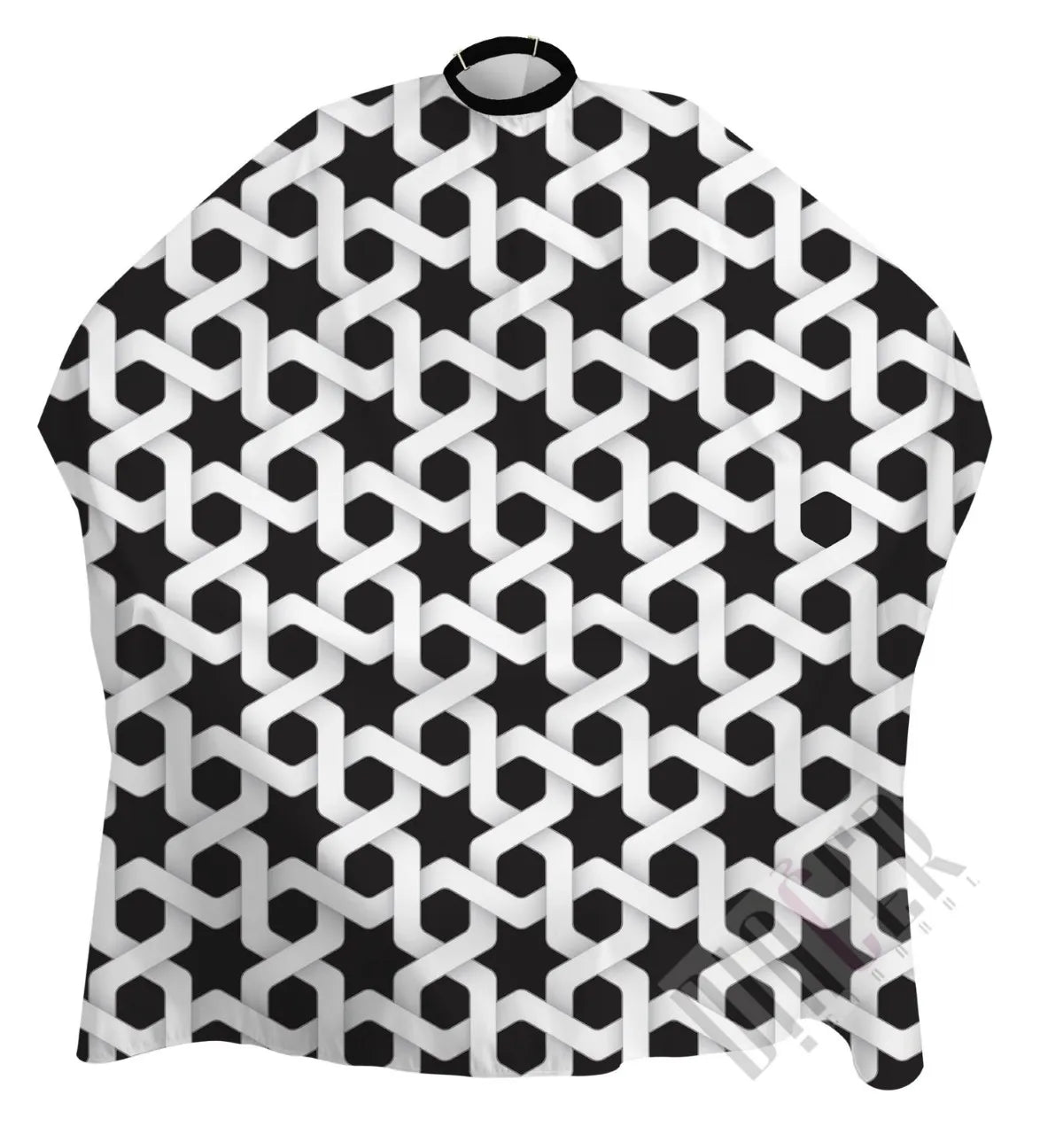 Dincer Cutting Cape- Black and White overlapping design