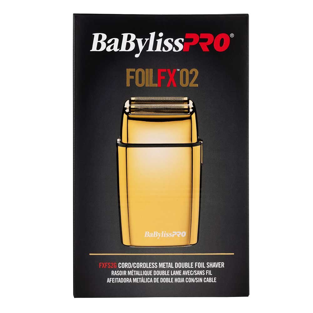 BaByliss PRO FoilFX02 Cordless Gold Double Foil Electric Shaver
