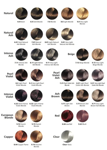 Hi Lift True Shades Colour Chart – Barber supplies