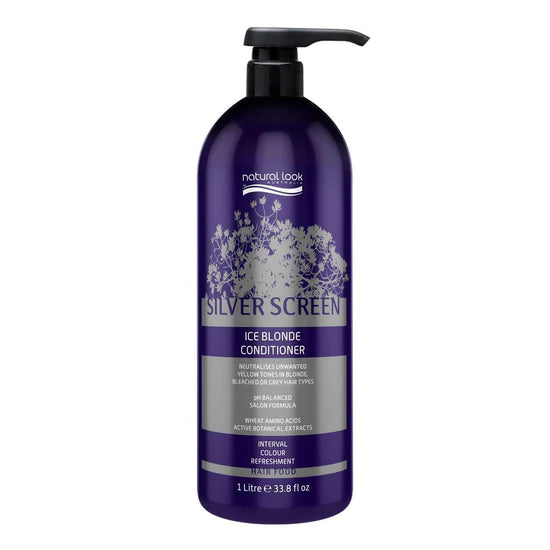 Natural Look Silver Screen Ice Blonde Conditioner 1 L Silver & Yellow & Purple Conditioner