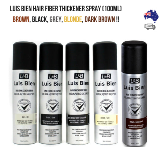 Luis Bien Hair Fiber Thickener Spray 100ml – Black