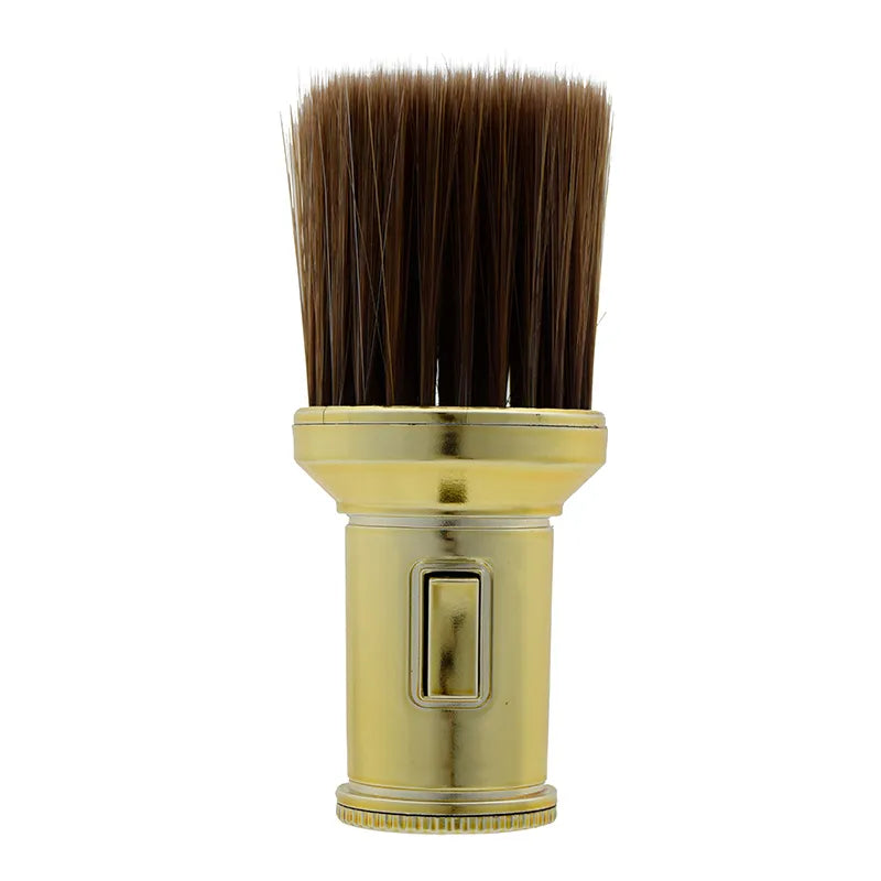 Neck Brush With Talk Powder Facility Gold Barber Tools
