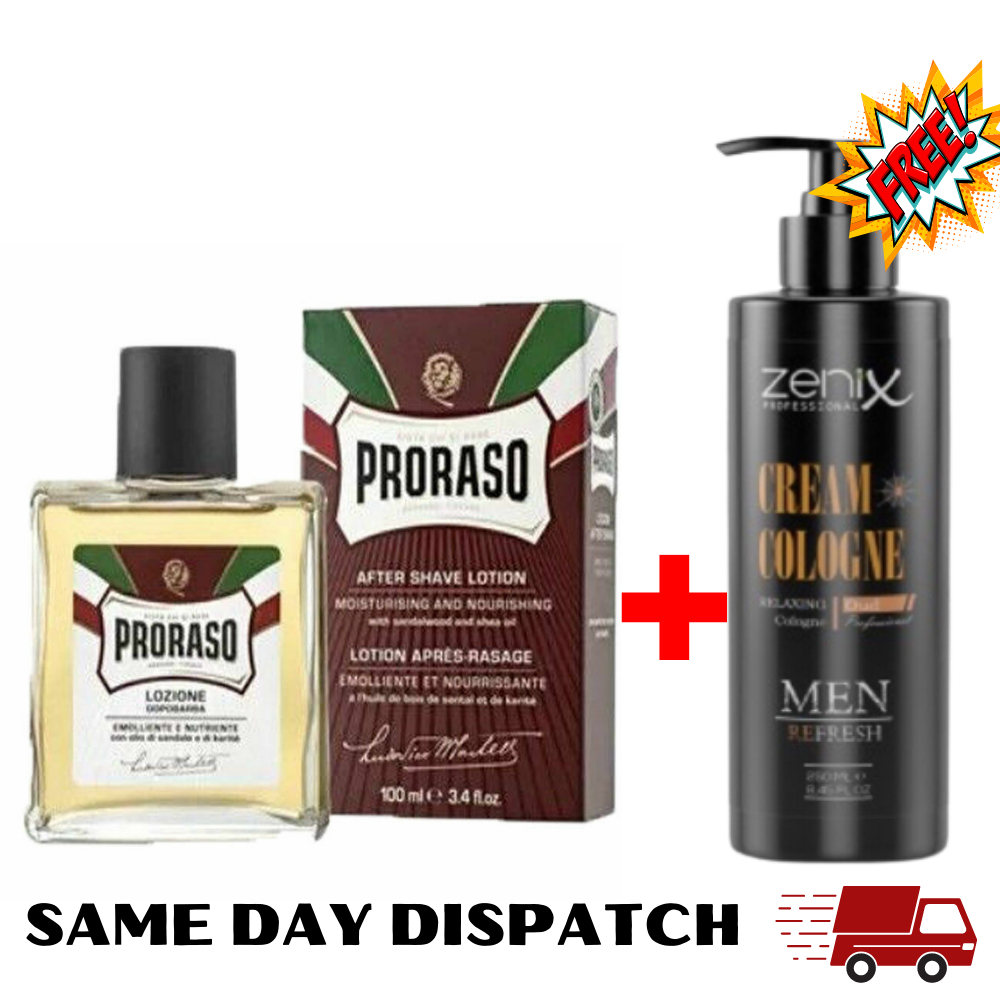 Proraso After Shave Lotion Nourish Shea 100ml Sandalwood - Aftershave Cream Cologne