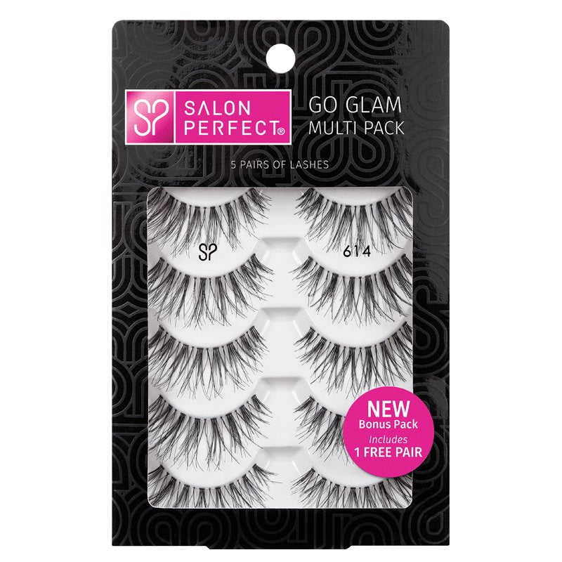 Salon Perfect Eyelashes Lashes Go Glam Multi Pack Black - 614 - 5 Pairs