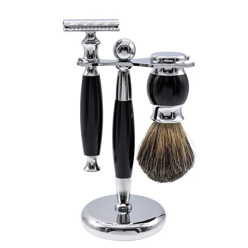 RedOne Shaving Set with Badger Brush & Safety Razor