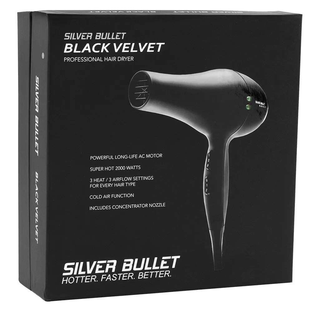Silver Bullet Black Velvet Professional Hair Dryer
