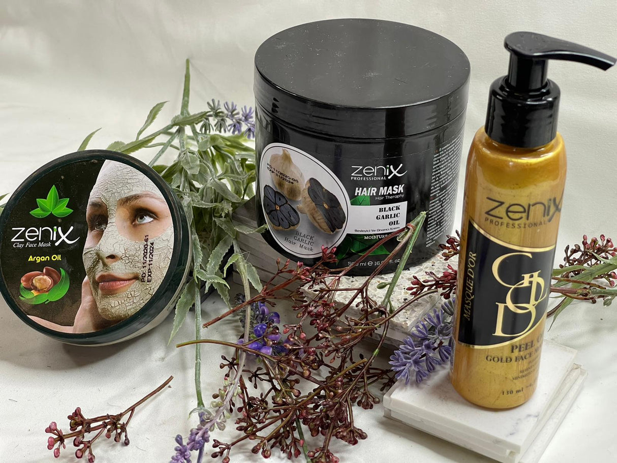 Zenix Skin Care Gift Set- Peel of Mask, Clay Mask and Hair Mask
